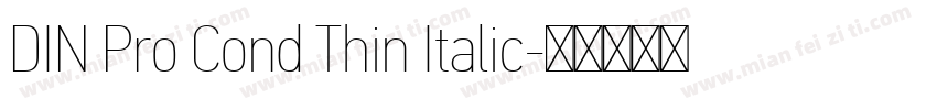 DIN Pro Cond Thin Italic字体转换